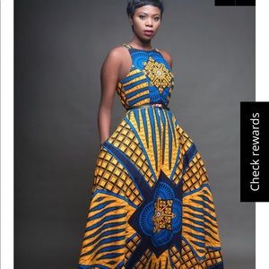 African print gown